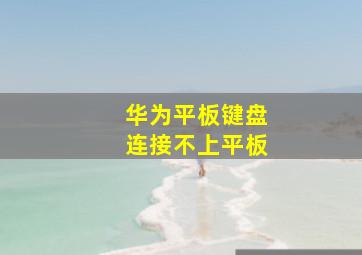 华为平板键盘连接不上平板