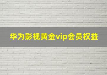 华为影视黄金vip会员权益