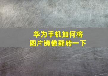 华为手机如何将图片镜像翻转一下