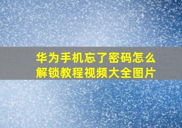 华为手机忘了密码怎么解锁教程视频大全图片