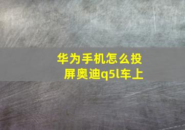 华为手机怎么投屏奥迪q5l车上