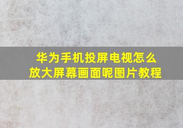 华为手机投屏电视怎么放大屏幕画面呢图片教程