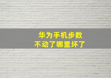 华为手机步数不动了哪里坏了