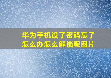 华为手机设了密码忘了怎么办怎么解锁呢图片