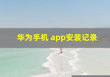 华为手机 app安装记录