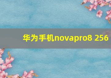 华为手机novapro8+256