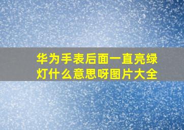 华为手表后面一直亮绿灯什么意思呀图片大全