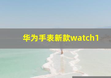 华为手表新款watch1