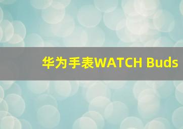 华为手表WATCH Buds