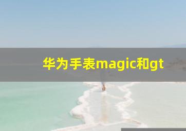 华为手表magic和gt