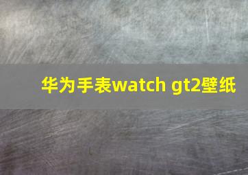 华为手表watch gt2壁纸