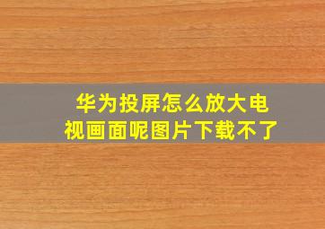 华为投屏怎么放大电视画面呢图片下载不了