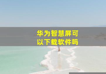 华为智慧屏可以下载软件吗