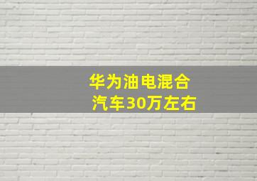 华为油电混合汽车30万左右