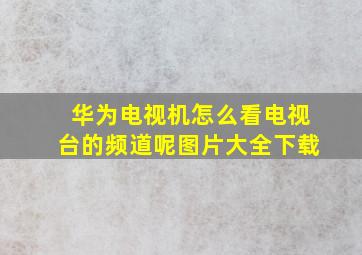 华为电视机怎么看电视台的频道呢图片大全下载