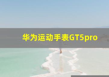 华为运动手表GT5pro