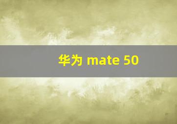 华为 mate 50