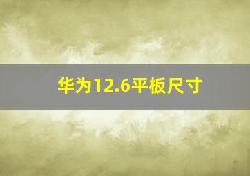 华为12.6平板尺寸