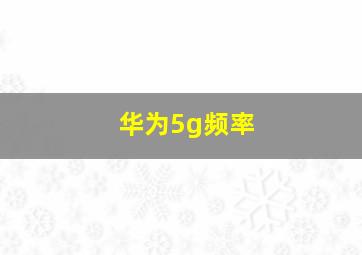 华为5g频率