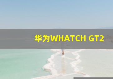 华为WHATCH GT2