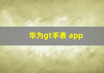 华为gt手表 app