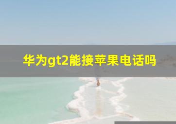 华为gt2能接苹果电话吗