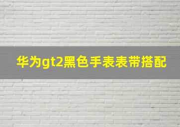 华为gt2黑色手表表带搭配