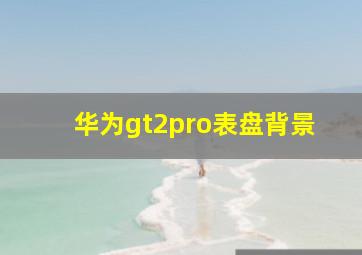 华为gt2pro表盘背景