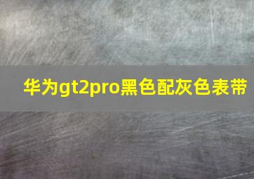 华为gt2pro黑色配灰色表带