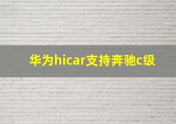 华为hicar支持奔驰c级