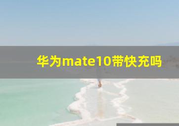 华为mate10带快充吗