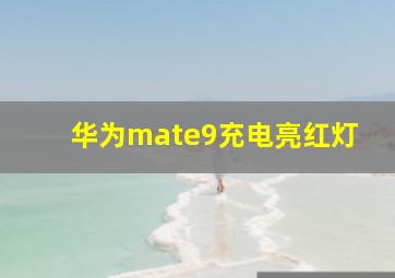 华为mate9充电亮红灯