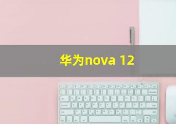 华为nova 12