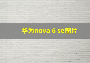 华为nova 6 se图片