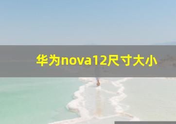 华为nova12尺寸大小