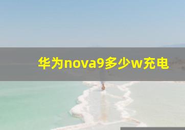 华为nova9多少w充电