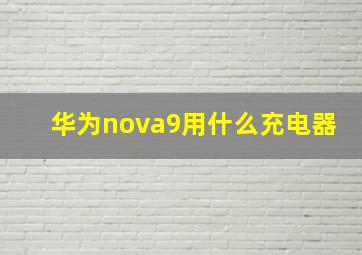 华为nova9用什么充电器