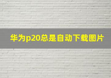 华为p20总是自动下载图片