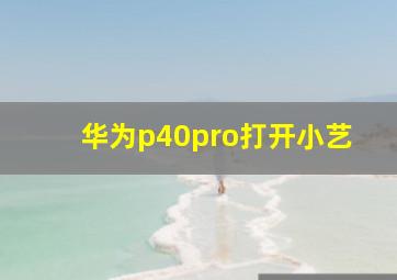 华为p40pro打开小艺