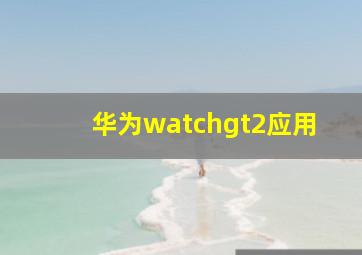 华为watchgt2应用