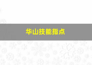 华山技能指点