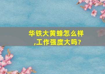 华铁大黄蜂怎么样,工作强度大吗?