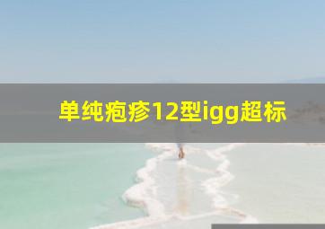 单纯疱疹12型igg超标