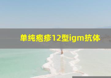 单纯疱疹12型igm抗体