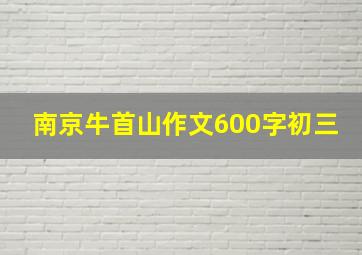 南京牛首山作文600字初三