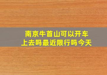 南京牛首山可以开车上去吗最近限行吗今天