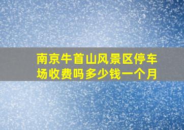 南京牛首山风景区停车场收费吗多少钱一个月