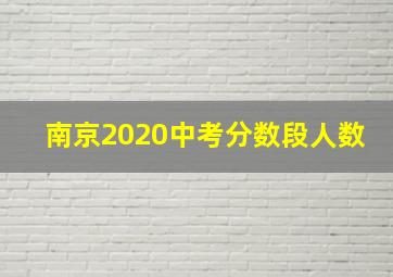 南京2020中考分数段人数