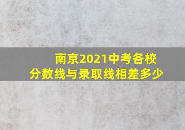 南京2021中考各校分数线与录取线相差多少