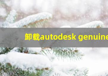 卸载autodesk genuine